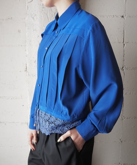 Waist Gather Pleated Blouse BL