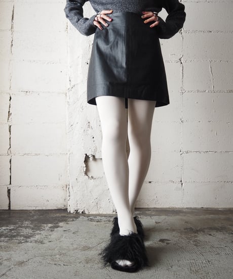 Leather Tight Mini Skirt BK