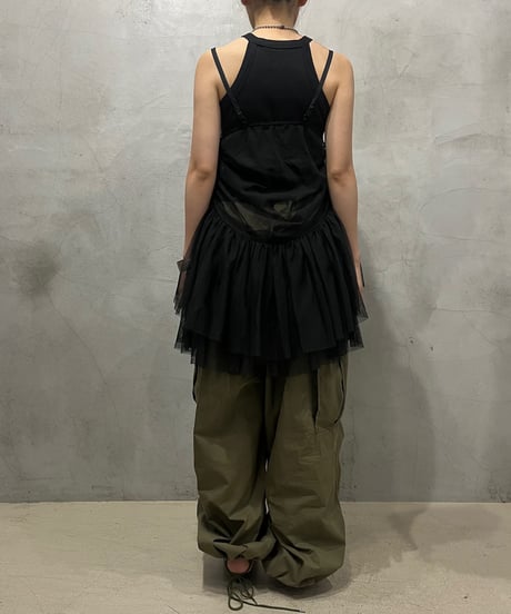 REMAKE Tulle Gather Camisole/Skirt BK