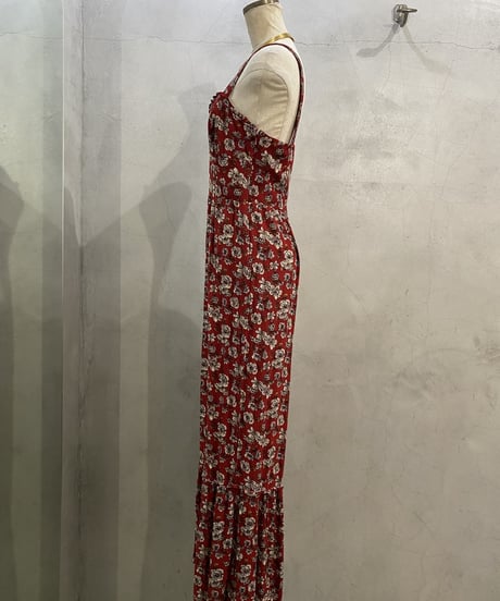 N/S Flower Print Lace up Jumpsuit RE