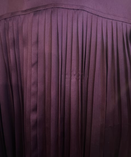 RALPH LAUREN Pleated Silk Blouse PUR