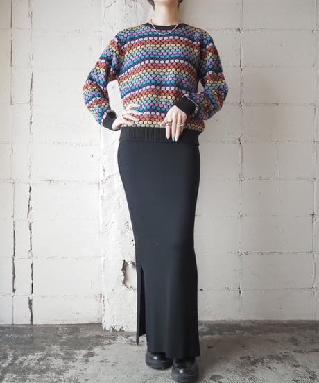 Colorfull Dot Knit BK
