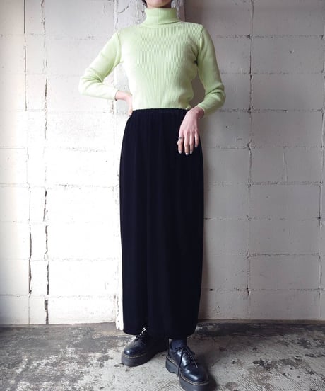 Velour Easy Long Skirt BK