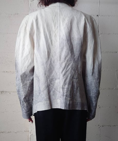 DONNA KARAN Square Hem Leather Jacket GR
