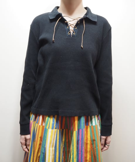 LAUREN Lace up Cutsewn BK