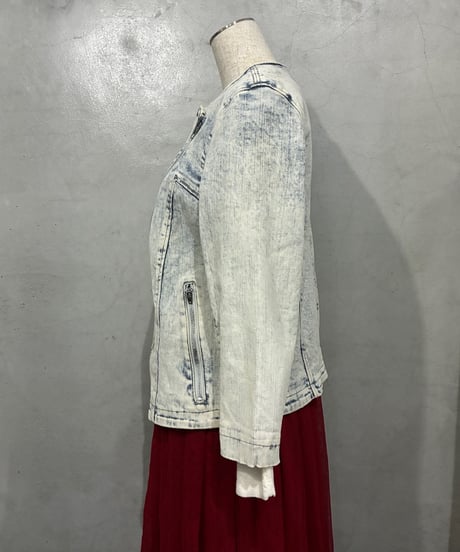 HELMUT LANG Acid Wash Denim Riders Jacket LBL