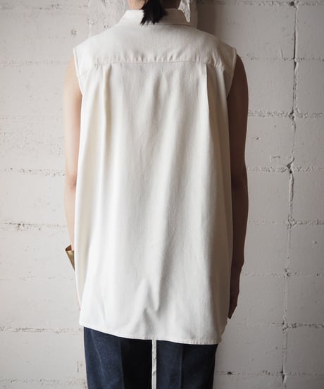 Double Pocket Silk N/S Shirt WH