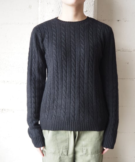 LAUREN Cashmere Cable Knit BK