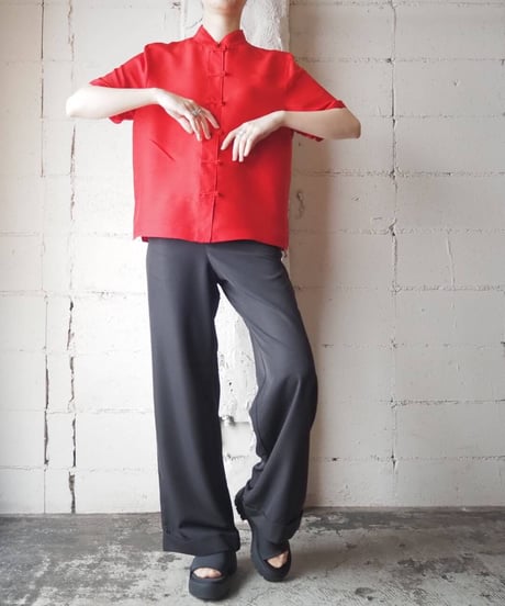 Silk Short Sleeve China Blouse RE