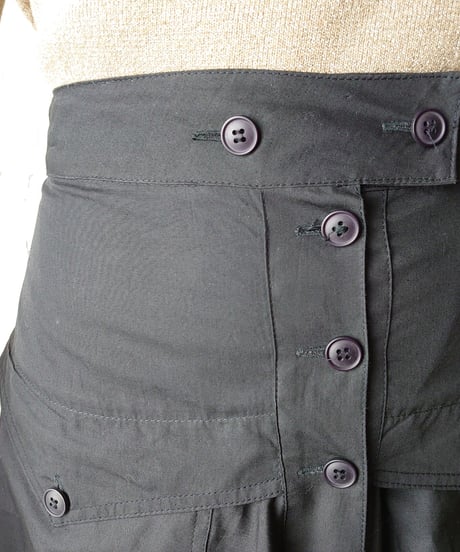 Design Pocket Flared Skirt BK