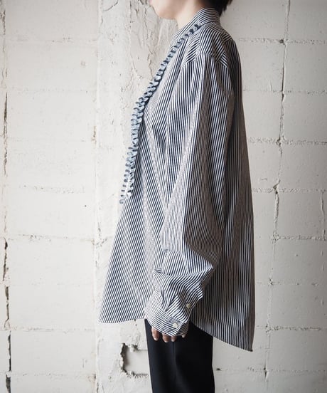 ORFEO MIX Frilled Shirt BKWH
