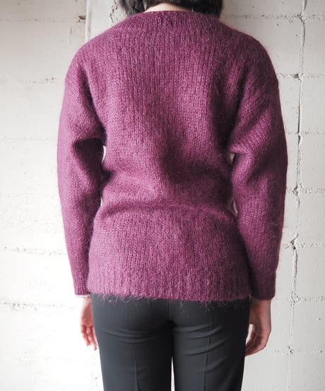 Mock Neck Mohair Knit PUR