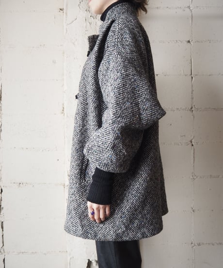 Tweed Long Rib Jacket BKGR