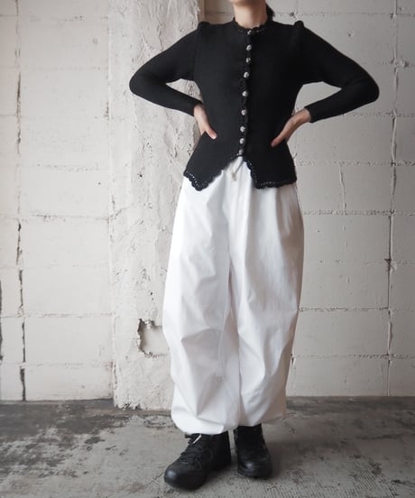 Scallop Hem Tyrolean Cardigan BK