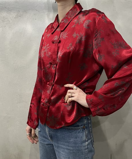 Pattern China Satin Blouse RE