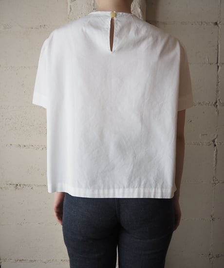 1960's EURO Flower Cutwork S/S Blouse  WH