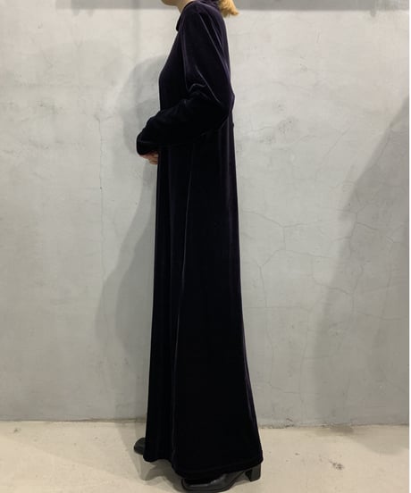 Velour Mockneck Dress PUR