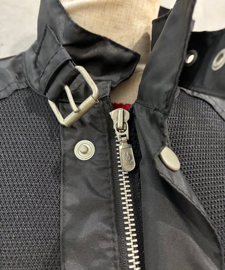 Belstaff Mesh Switching Stand Collar Jacket BK