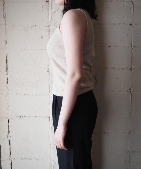 LAUREN Front Button Basic Tank Top BE