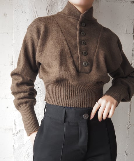 US ARMY REMAKE Cropped Knit BR