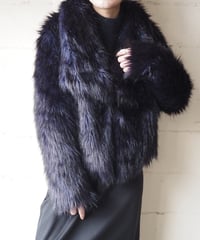 Big Collar Fake Fur Jacket NVBK