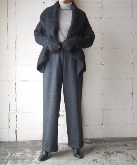 SONIA RYKIEL Shawl Collar Mohair Knit Cardigan BK