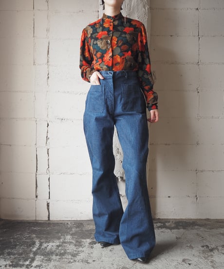 1980's USNAVY Denim Sailor Pants NV