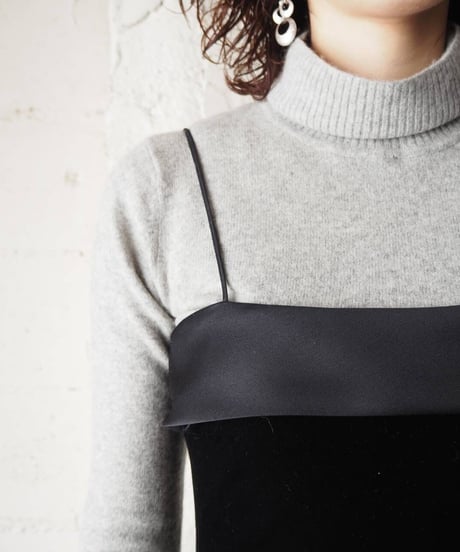 Velour Camisole Tight Dress BK