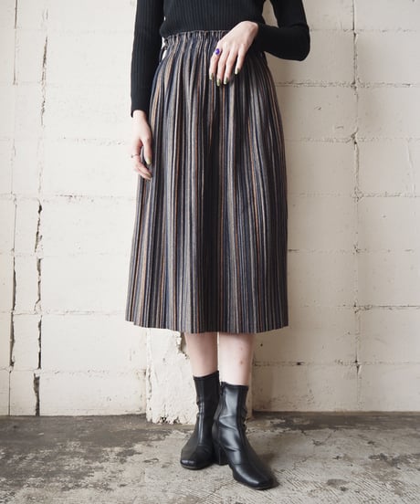 Stripe Easy Tight Skirt GRYE