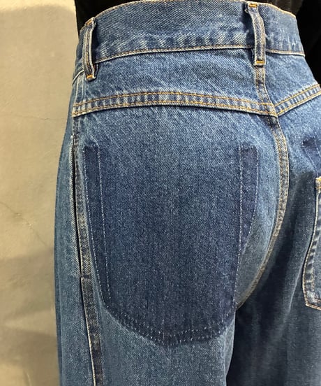 KSENIA SCHNAIDER Cut Off Tuck Denim BL