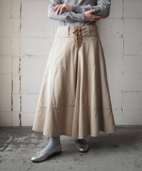 Ralph Lauren Laceup Flared Skirt BE