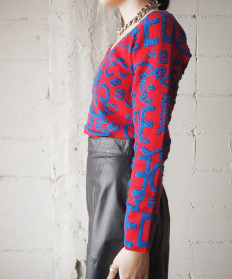 ABCDE Logo Knit RE BL