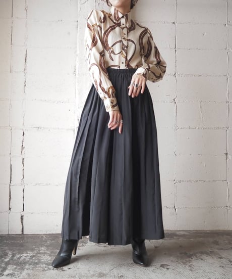 LAUREN Belt Pattern Shirt IVBR