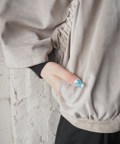 Dolman Sleeve Suede Jacket WH