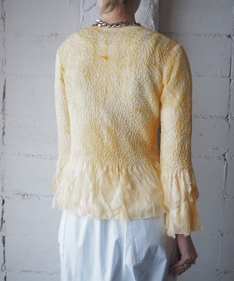 Sheer × Fringe Design  Shiring Blouse YE