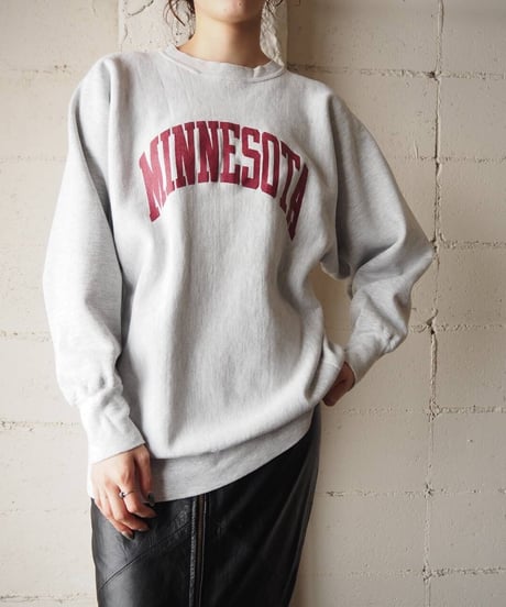 1990's Chamion REVERSE WEAVE "MINNESOTA" Sweat GRBUR