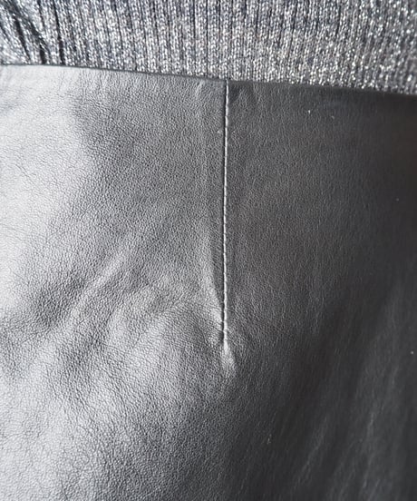 Leather Tight Mini Skirt BK
