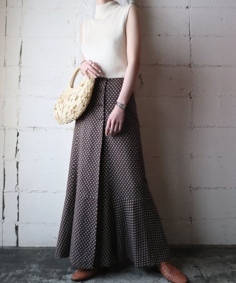 Vintage Cacharel Pattern Flared Skirt BR