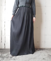 1980's Italy Pleated Long Skirt BK
