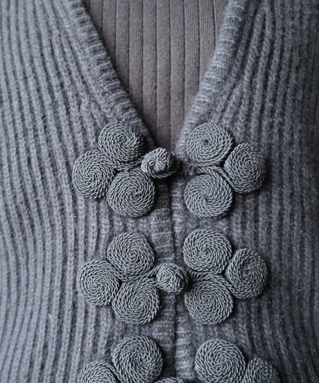 China Button Knit Cardigan BK
