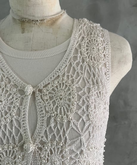 Beads × Crochet Vest WH