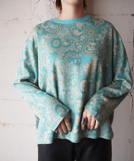 1970's Euro Botanical Pattern Knit GN