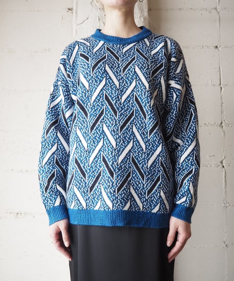 Herringbone Pattern Sweater BL