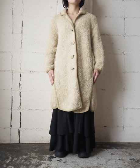 Open Collar Knit Coat BE