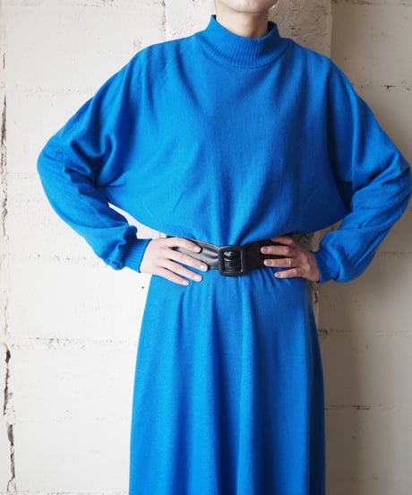 Mock Neck Knit Dress BL