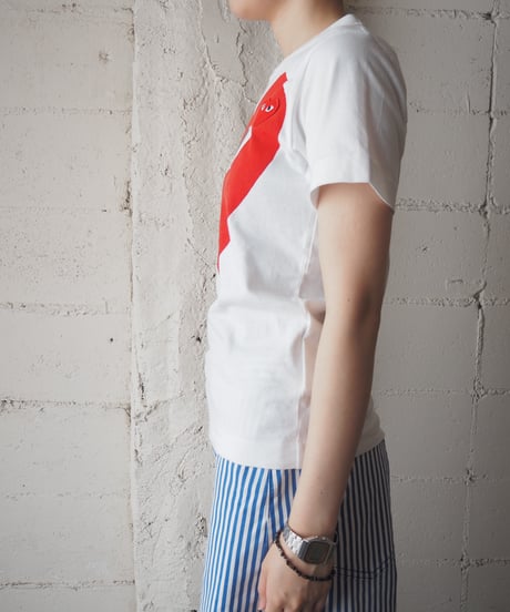 PLAY COMME des GARCONS Print Tee WH RE