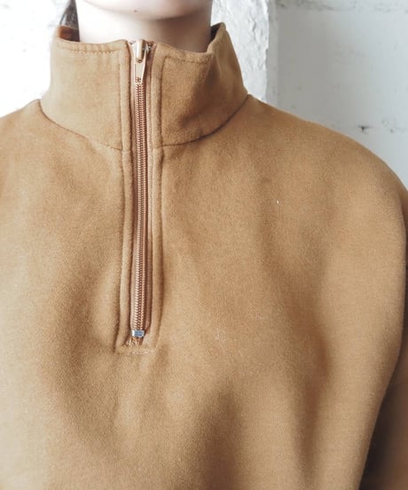 Half Zip Cropped Sweat BR