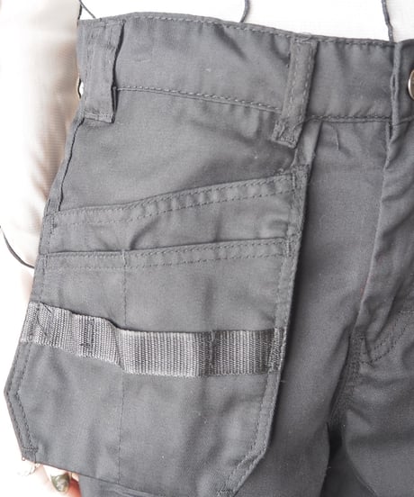Many Pocket Design Pants BK