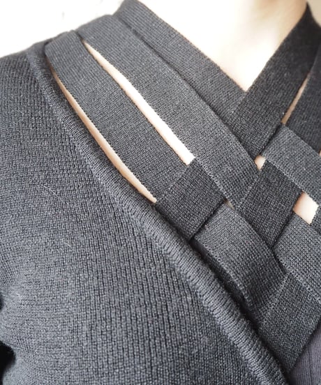 Cross Bosom Knit Dress  BK