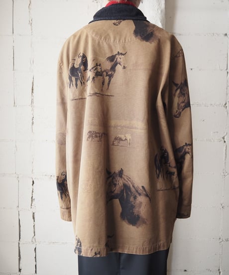 Horse Pattern Coverall BRBK